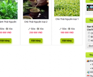 themes green tea website chè thái nguyên 1