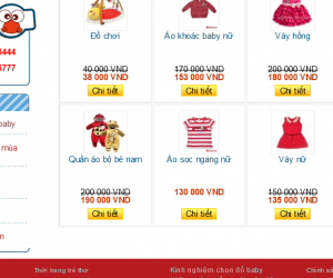 Giao diện shop baby 3