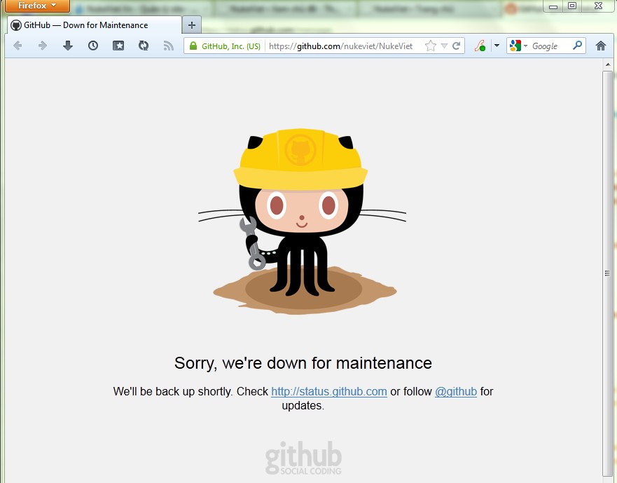 Github gặp sự cố mạng sau khi bảo trì - các kho code không thể truy cập