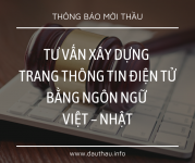 [Mời thầu] Tư vấn xây dựng trang thông tin điện tử (Website) bằng ngôn ngữ Việt – Nhật