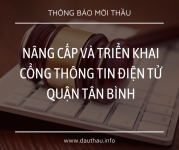 [Mời thầu] Nâng cấp và triển khai Cổng thông tin điện tử quận Tân Bình