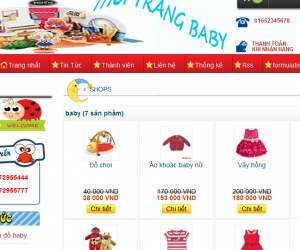 Giao diện shop baby 2