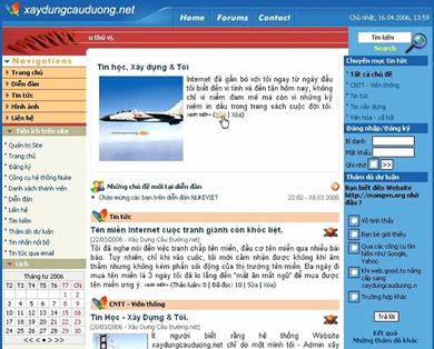 Hình 4.3: Website sử dụng Theme MSN