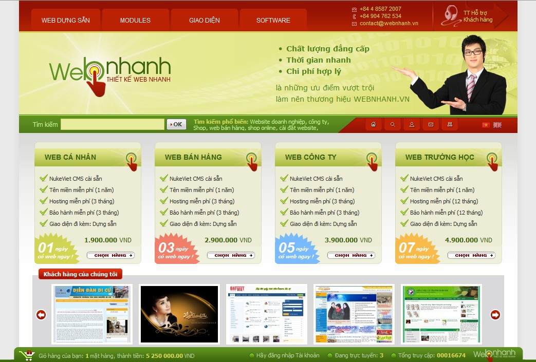 Webnhanh.vn - website đầu tiên thiết kế website và bán code chuyên nghiệp dành cho NukeViet