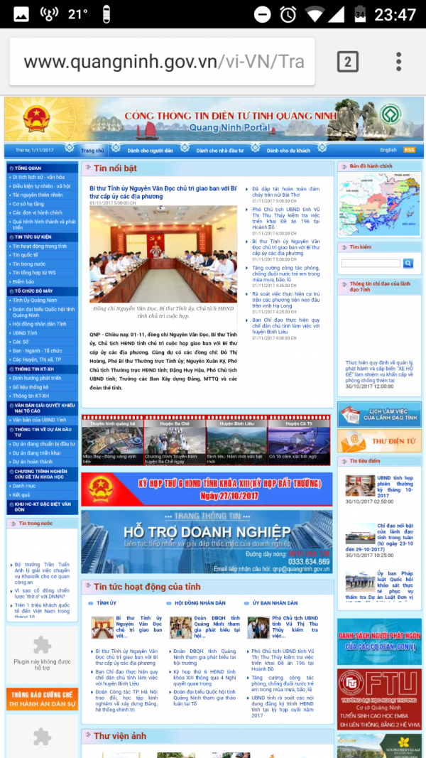Cổng thông tin điện tử UBND tỉnh Quảng Ninh