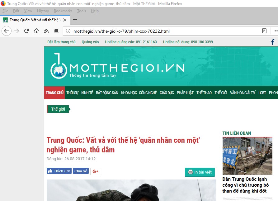 Lỗi xử lý URL trên báo điện tử MotTheGioi.vn