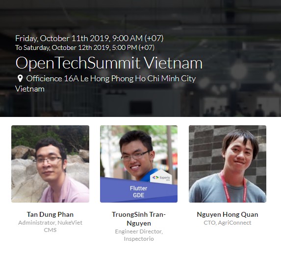 Danh sách diễn giả OpenTechSummit Vietnam 2019